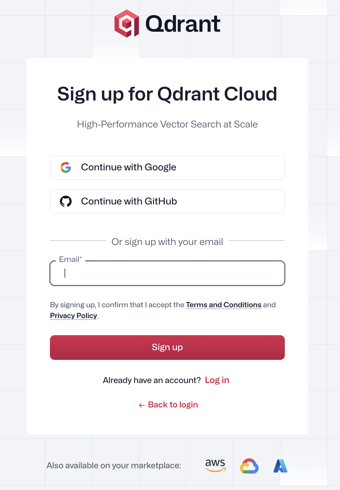 Register inside Qdrant